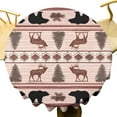thumbnail image 2 of Black Bear Deer Tribal Round Tablecloth -Country Cabin Bear Deer Vintage Farmhouse Style Design Waterproof Antiwrinkle Tablecloths,Parties, Weddings, Kitchen Table Cover 60", 2 of 6
