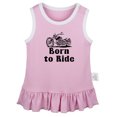 thumbnail image 1 of Born to Ride Funny Dresses For Baby, Newborn Babies Skirts, Infant Princess Dress, 0-24M Kids Graphic Clothes (Pink Sleeveless Dresses, 12-18 Months), 1 of 4