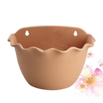 SOPOTUTU Durable Brown Wave Style Wall Planter, Stylish for Home and Garden