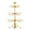 Gold (3ft), variant on 6FT Wrought Iron Ornament Display Xmas Tree Stand in Matte Black, Foldable Christmas Tree w/ 6-Tier Spiral Branches & Topper Star, Tool-Free Assembly