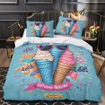 thumbnail image 3 of 3D Ice Cream Printed Comforter Cover Set Children Adult Unique Design Bedding Set Bedroom Decor,Queen (90"x90"), 3 of 5