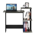 thumbnail image 4 of Pemberly Row Efficient Wood Home Laptop/Notebook/Computer Desk in Oak Gray/Black, 4 of 5