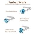 thumbnail image 2 of Designice 36Pcs Nose Rings 20G Nose Screws Rings Set Cubic Zirconia Nose Piercing Jewelry Women, 2 of 8