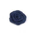 thumbnail image 2 of 6pcs Burlap Roses Hessian Jute Flower Rustic Vintage Rose for Christmas Wedding Embellishments (Deep Blue), 2 of 5