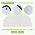 thumbnail image 5 of Large Silicone Pot Holder Square Thick Heat Insulation Pad Non-Slip Corrugated Kitchen Table Mat(White), 5 of 9