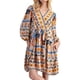 thumbnail image 2 of Vestido Corto Estampado de Larga con Cuello en V para Mujer, Estilo Bohemio Informal y Holgado, Ideal para la Playa. Albaricoque M, 2 of 9