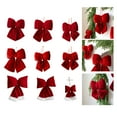 thumbnail image 2 of Christmas Velvets Bowknot Decorative Accent Festival Table Centerpieces Holiday Displays Elegant Pendant, 2 of 8
