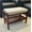 Mahogany/Cream, variant on Casual Contemporary Living Solid Acacia Padded Bench- Dark Mahogany