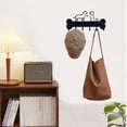 thumbnail image 5 of Dog Leash Holder Wall Mount, Dog Supply Organizer with 6 Hooks, Metal Key Hooks for Wall， Wall Storage for Hanging Leash, Vest, Harness, Keys, 5 of 8