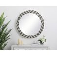 thumbnail image 2 of Elegant Decor MR52828 Miroir Rond 28 Po en Chevron - 18.5 x 18.5 x 0.16 Po, 2 of 3
