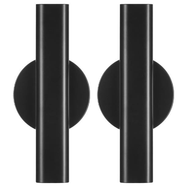2 piezas de florero de pared con forma de tubo de metal para flores secas.