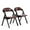 Walnut Color-Beech, variant on Ktaxon Folding Chairs Rubber Wood Frame Foldable Event Chairs Padded Diner Chairs for Office and Party Reading Dining Set of 2 Light Gray