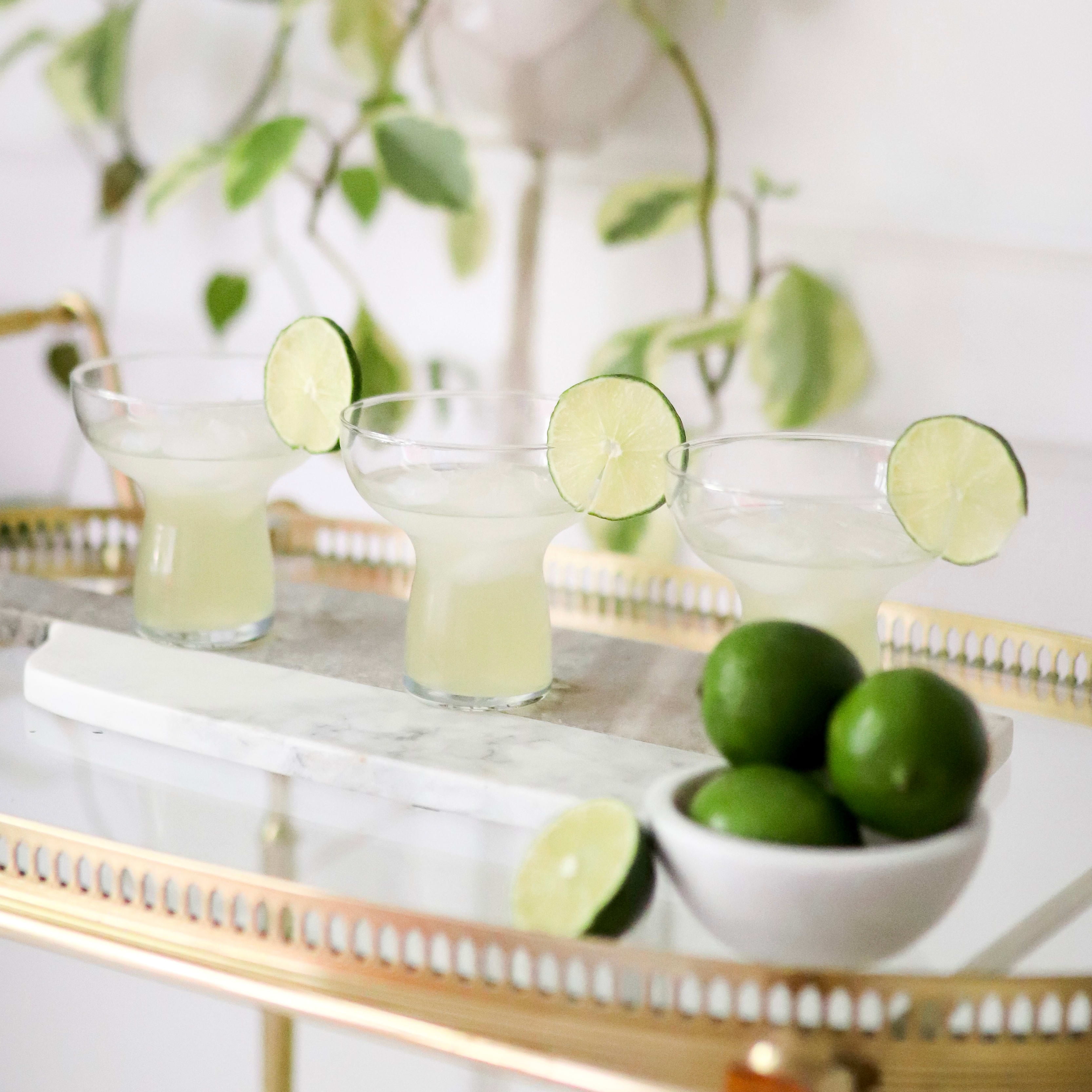 Lysenn Stemless Margarita Glasses Set of 2 - Elegant Vertical