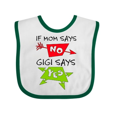 

Inktastic If Mom Says No Gigi Says Yes Gift Baby Boy or Baby Girl Bib