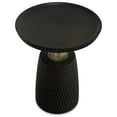 thumbnail image 4 of Simpli Home Breanna SOLID MANGO WOOD and Metal 16 inch Wide Round Contemporary Side Table in Black, Gold, 4 of 7