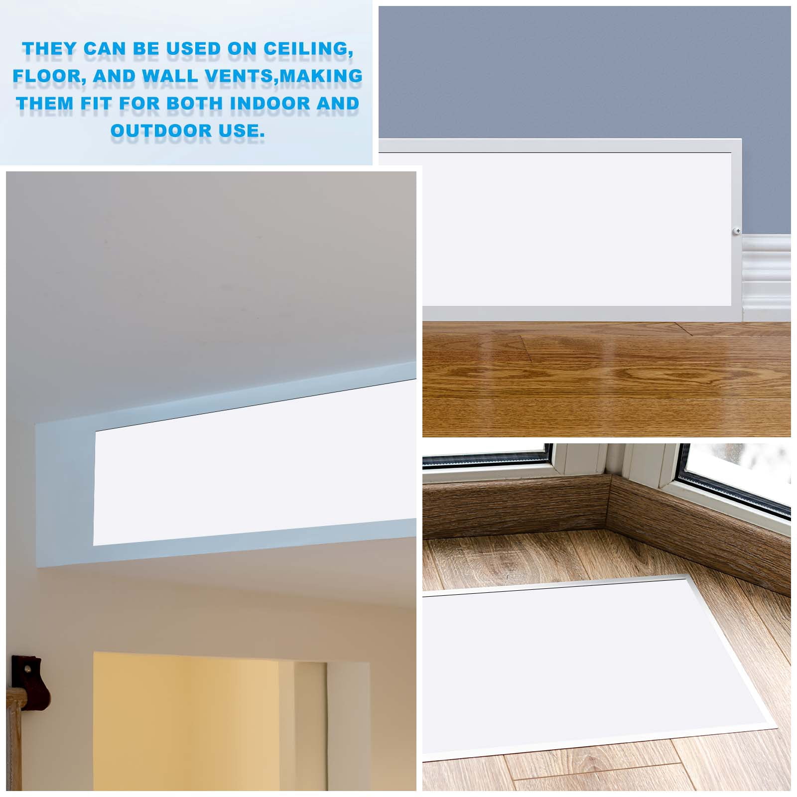 Magnetic Vent Covers, Air Vent Covers Standard Air Register Cap for Wall Floor Ceiling HVAC Fireplace Furnace 79" x 4"