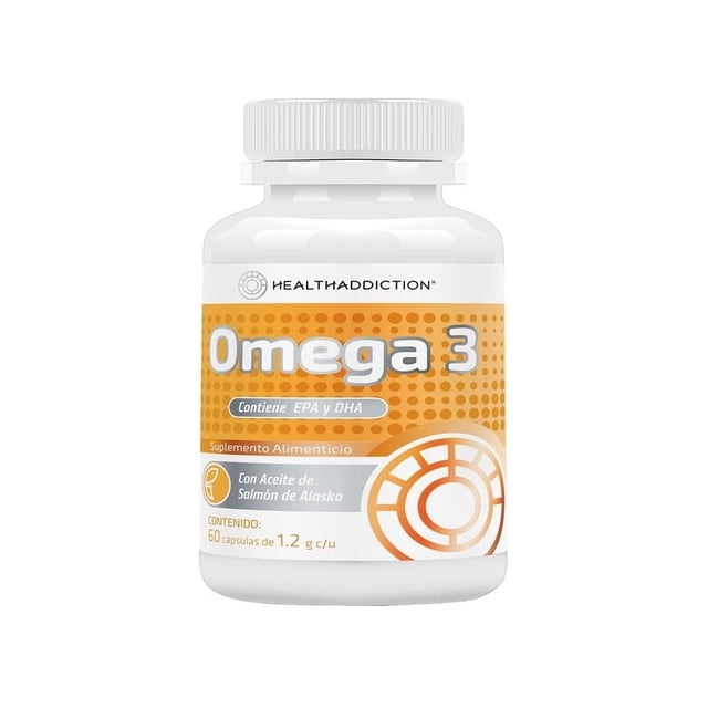 Suplemento alimenticio Healthaddiction Aceite de pescado omega 3 60 cápsulas de 1.2g c/u