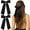 Black, variant on Triani 2Pcs Silky Satin Hair Bows Tassel Hair Ribbon Bowknot Hair Clips Barrettes Accessories for Girl with Long Tail for Any Occasion (Black)