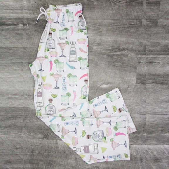 The Paisley Box Cocktail Print Pajamas, Margarita Pajamas, Summer Pajamas for Women, Margarita Gifts (PJ Pants, size small)