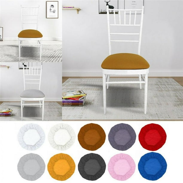 Round Chair Cover Stretch Elastic Telescopic Detachable Chair Cushion