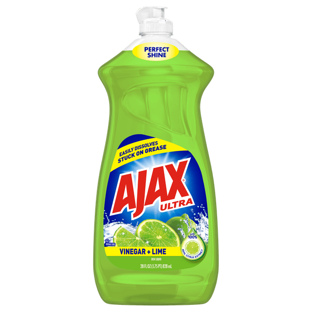 Ajax Ultra Liquid Dish Soap, Vinegar + Lime 28 fluid ounce Walmart
