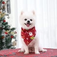 thumbnail image 6 of Cotton Classic For Puppy,Kitten Pet Accessories Santa Claus Patten Christmas Element Dogs Bandanas Pet Costume Cats Triangular Scarf Christmas Pet Decor 40X30X30 CM GREEN SANTA CLAUS, 6 of 8