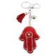 thumbnail image 1 of Borla Ojo Hamsa Mano Palma Colgante Hebilla Llavero Llavero Rojo Sunnimix Palm Key Chain Mujer, 1 of 8