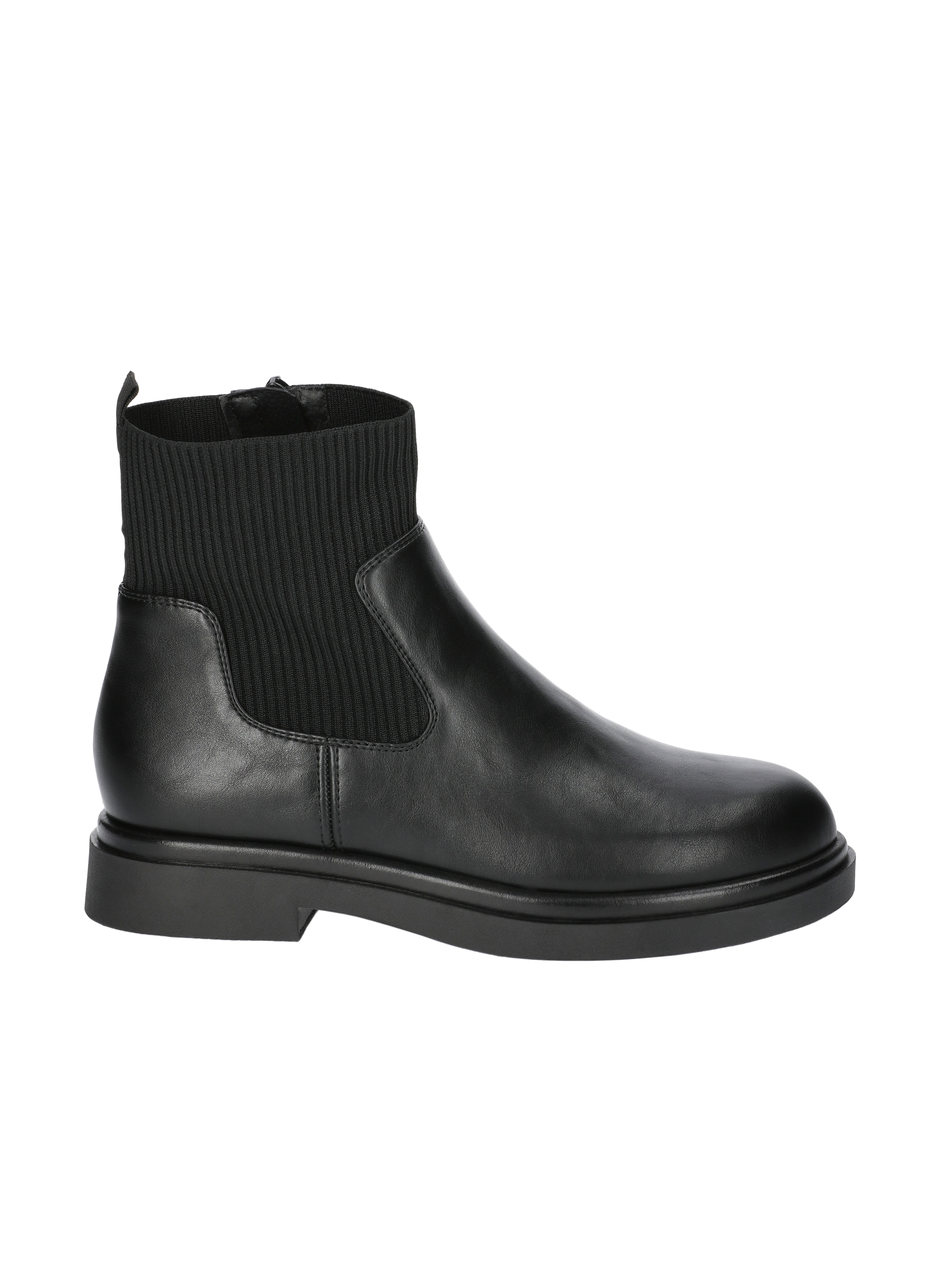 No Boundaries Women's Faux Leather and Knit Chelsea Boots