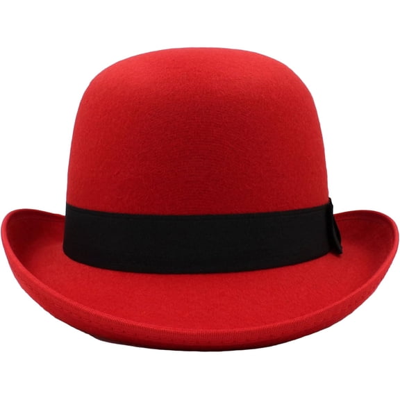Unisex Felt Bowler Hat Classic Party Hats Lightweight Derby Fedora Hats Costume Accessories for Men Women