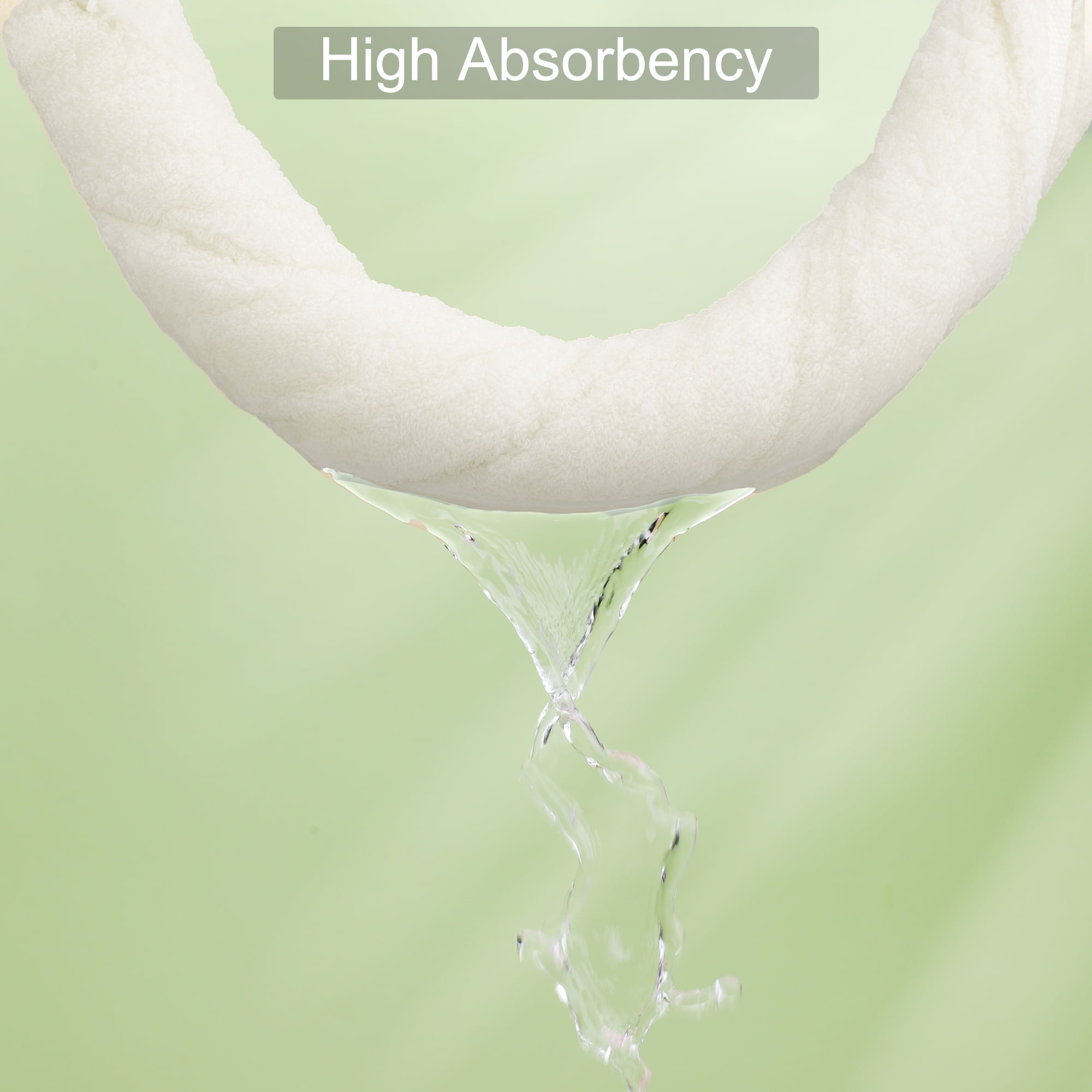Unique Bargains Cotton 600 GSM Absorbent Hand Towel Set 14" x 30" Beige 6 Pcs