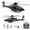 Dark Grey / 1 Battery, variant on RC-ERA C170 AH-64D 6CH RC Helicopter 1/48 Flybarless Remote Control Aircraft with Optical Flow Positioning, Altitude Hold,Brushless Motor,One-Key Inverted Flight- Dark Grey / 3 Battery