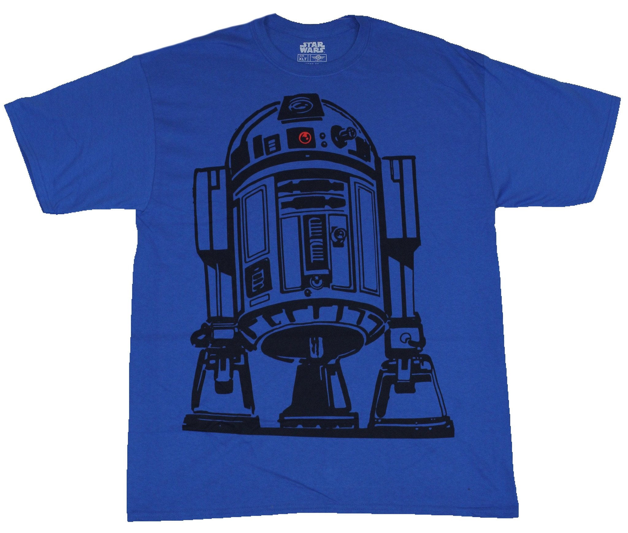 In My Parents Basement - Star Wars Tall Mens T-Shirt - R2-D2 Giant Black Line Drawn R2D2 Image (XX-Large)