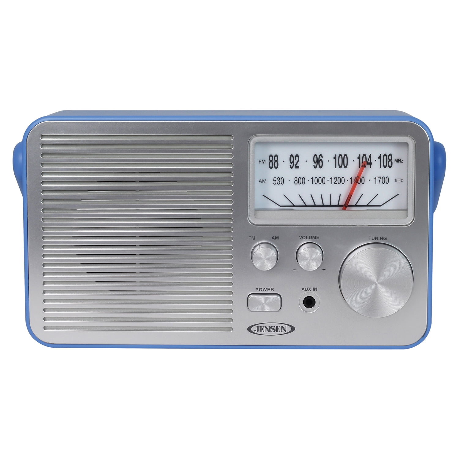 Jensen Portable AM/FM Radio, Blue, MR-750-BL