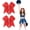 Red, variant on Red  Large 8 Inch Hair Bows for Girls - Cheerleading, Cheerleaders, Softball Ponytail Holders, Scrunchies, and Hair Ties with Bows, 2 Pack
