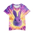 thumbnail image 4 of THDHVS Shirts for Girls,Girls Tops,Girl Short Sleeve Tees Easter Graphic Cotton Summer T-Shirts Purple 3-4 Years, 4 of 4