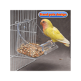 thumbnail image 1 of Square Bird Cage Food Container With Hook, Parrot Feeder Bowl, Bird Feeding Supplies, 1 of 5