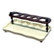 thumbnail image 1 of Portacepillos de dientes para baño, 5 ranuras con bandeja, organizador de mostrador de baño bandeja de color amarillo cremoso, 1 of 7