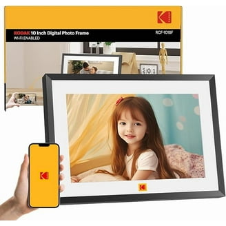 Kodak 10-inch WIFI Digital Picture Frame, Solid Wood Tone Frame