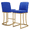 Navy Blue, variant on OSM Modern Counter Height Bar Stools Set of 2, PU Leather Upholstered Barstools with Back Support and Gold Metal Frame for Kitchen Island, Bar, Dining Room, White Cream