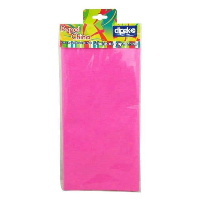 Papel China Dipak 3 hojas de 50 x 75 cm varios colores