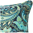 thumbnail image 4 of Pillow Perfect Outdoor Pretty Paisley Rectangular Throw Pillow, Navy, Set of 2, 4 of 8