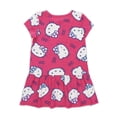 thumbnail image 2 of Hello Kitty Toddler Girl Short Sleeve Drop Waist All Over Print Dress, Sizes 12M-5T, 2 of 7