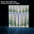 thumbnail image 4 of Watercolor Floral Kitchen Curtains Green Window Curtains Valance and Tier Set 36 Inch, Border with Leaves Rod Pocket Short Tier Curtain, Spring Flowers Small Cafe Curtains for Kitchen Decor, 4 of 6
