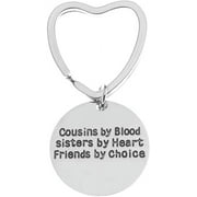 Infinity Collection Cousin Keychain, Cousin Gift - Cousins by Chance, Friends by Choice Keychain, Cousin Jewelry, For Cousins, Best Cousin Ever Gift