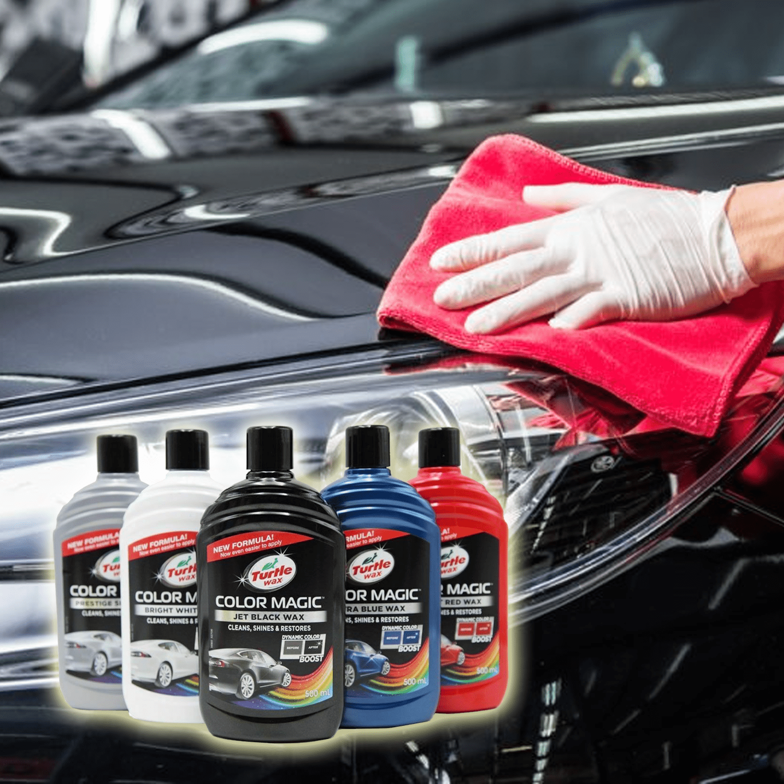 Turtle Wax Colour Magic Jet Black Car Polish 500ml 