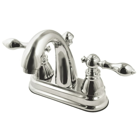 Fauceture FSY5619ACL American Classic 4 in. Centerset Bathroom Faucet with Plastic Pop-Up, Polished Nickel