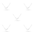 thumbnail image 2 of Sonducket Tema de constelación Collar de amistad de diamantes de imitación Ins con tarjeta de exhibición Cadena de joyería Colgante de dijes Capricornio Plata 5Conjunto, 2 of 6