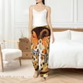 thumbnail image 4 of Salouo Fall Farmhouse Pumpkins Print Women's Pajama Pants Casual Loose Sweatpants PJs Flowy Pants Drawstring Palazzo for Women Wide Leg Pants Lounge Pajama -X-Large, 4 of 8