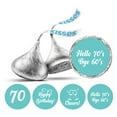 thumbnail image 1 of Darling Souvenir chocolate Labels DIY 190 Pcs Cheers 70th Birthday Theme Stickers-Light Blue, 1 of 2