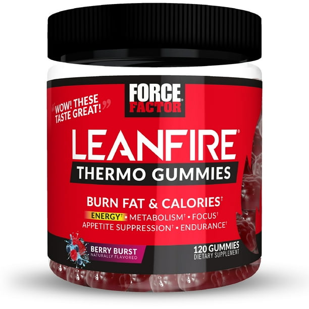 Force Factor LeanFire Thermo Gummies with B12 Vitamins, Caffeine